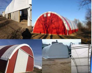 Collage of Hoop Barns