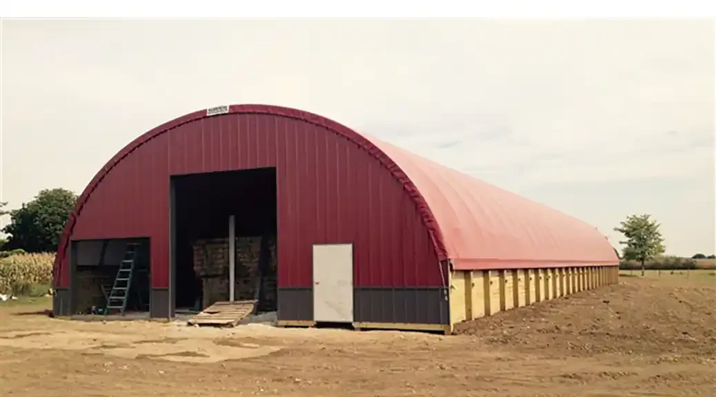 36 wide single pipe hoop barn