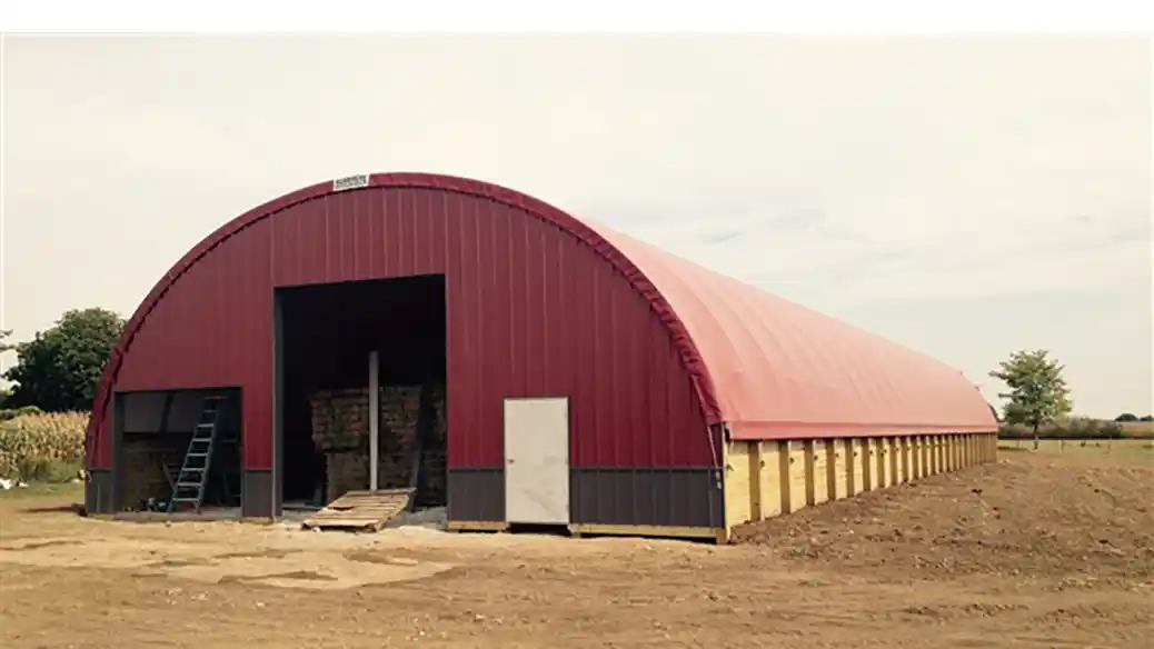 36 wide single pipe hoop barn