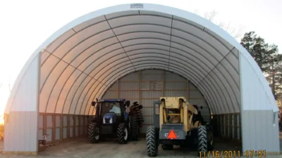 Farm equipment storage building