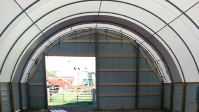 Hoop barn interior