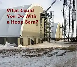 Large hoop building grain facility