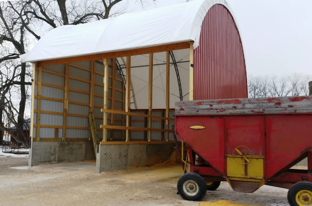 Feed shed on farm